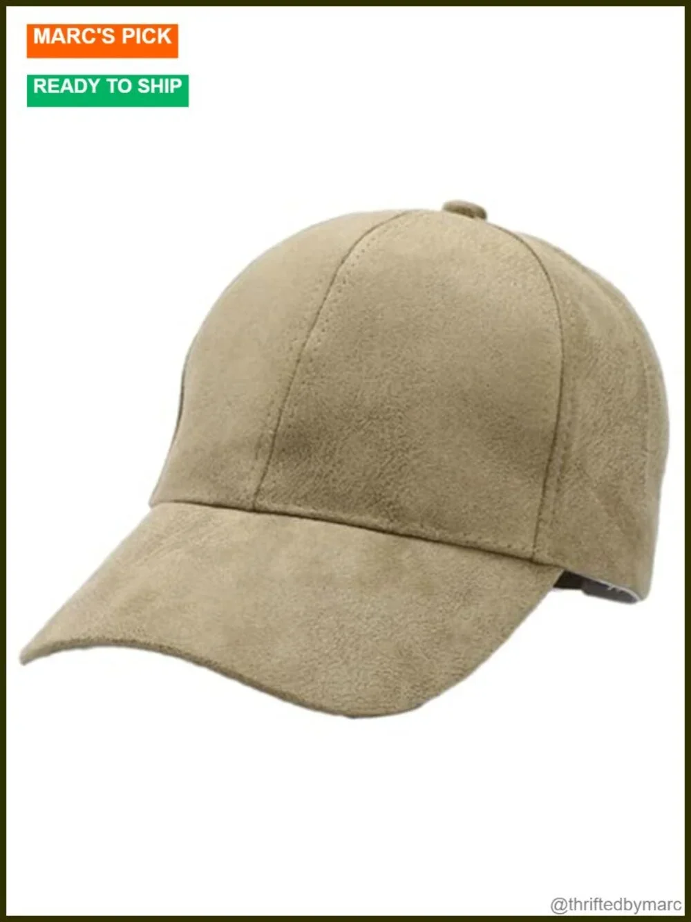 Suede Baseball Cap Lightweight Dad Hat Adjustable Strap